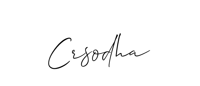 How to make Crsodha signature? Allison_Script is a professional autograph style. Create handwritten signature for Crsodha name. Crsodha signature style 2 images and pictures png