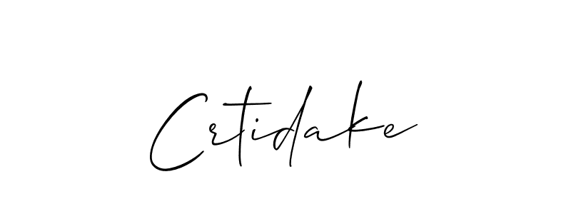 Also we have Crtidake name is the best signature style. Create professional handwritten signature collection using Allison_Script autograph style. Crtidake signature style 2 images and pictures png