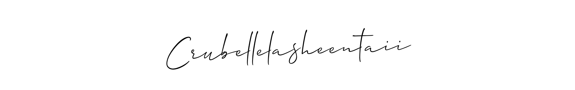 if you are searching for the best signature style for your name Crubellelasheentaii. so please give up your signature search. here we have designed multiple signature styles  using Allison_Script. Crubellelasheentaii signature style 2 images and pictures png