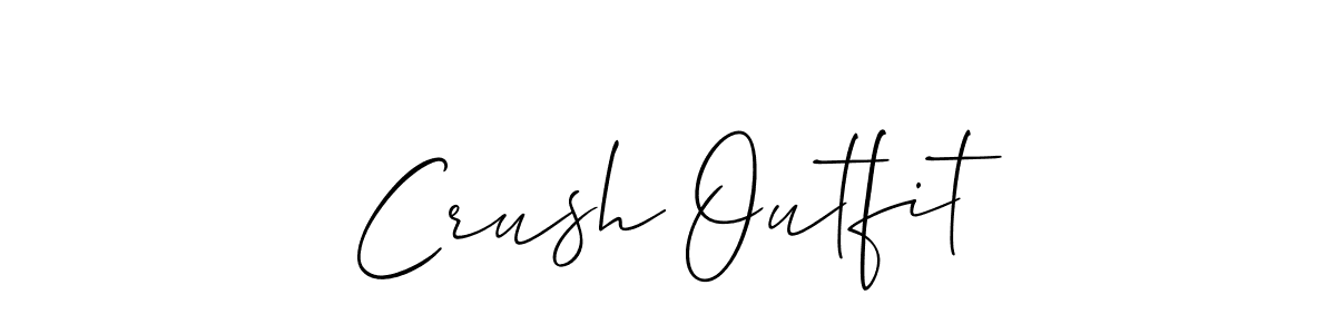 Use a signature maker to create a handwritten signature online. With this signature software, you can design (Allison_Script) your own signature for name Crush Outfit. Crush Outfit signature style 2 images and pictures png