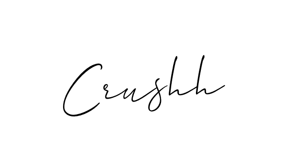 Crushh stylish signature style. Best Handwritten Sign (Allison_Script) for my name. Handwritten Signature Collection Ideas for my name Crushh. Crushh signature style 2 images and pictures png