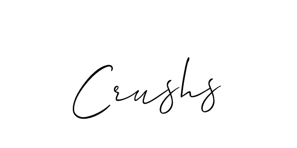 Create a beautiful signature design for name Crushs. With this signature (Allison_Script) fonts, you can make a handwritten signature for free. Crushs signature style 2 images and pictures png