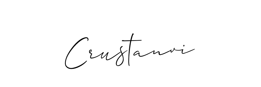 Use a signature maker to create a handwritten signature online. With this signature software, you can design (Allison_Script) your own signature for name Crustanvi. Crustanvi signature style 2 images and pictures png