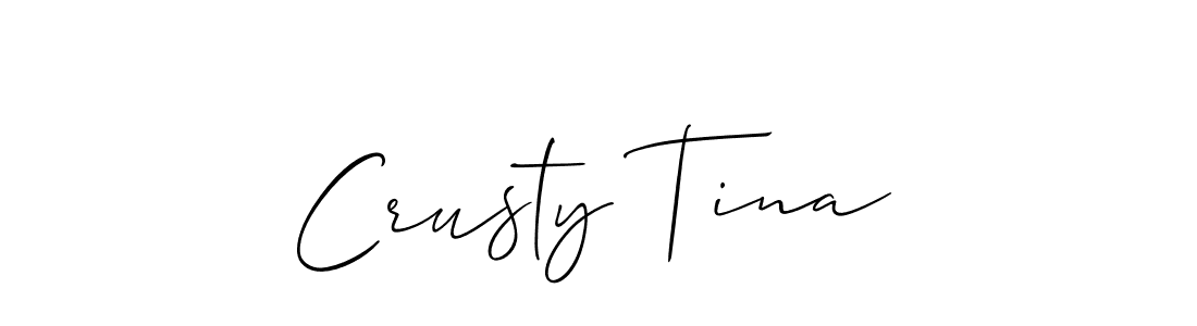 if you are searching for the best signature style for your name Crusty Tina. so please give up your signature search. here we have designed multiple signature styles  using Allison_Script. Crusty Tina signature style 2 images and pictures png