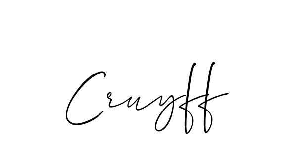 Create a beautiful signature design for name Cruyff. With this signature (Allison_Script) fonts, you can make a handwritten signature for free. Cruyff signature style 2 images and pictures png