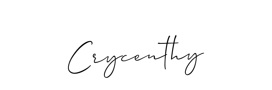 How to make Crycenthy name signature. Use Allison_Script style for creating short signs online. This is the latest handwritten sign. Crycenthy signature style 2 images and pictures png