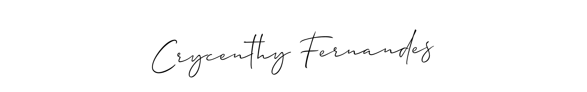 Once you've used our free online signature maker to create your best signature Allison_Script style, it's time to enjoy all of the benefits that Crycenthy Fernandes name signing documents. Crycenthy Fernandes signature style 2 images and pictures png