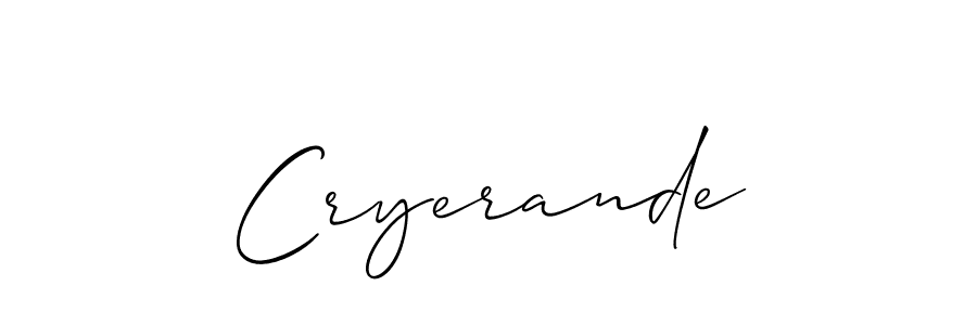 It looks lik you need a new signature style for name Cryerande. Design unique handwritten (Allison_Script) signature with our free signature maker in just a few clicks. Cryerande signature style 2 images and pictures png