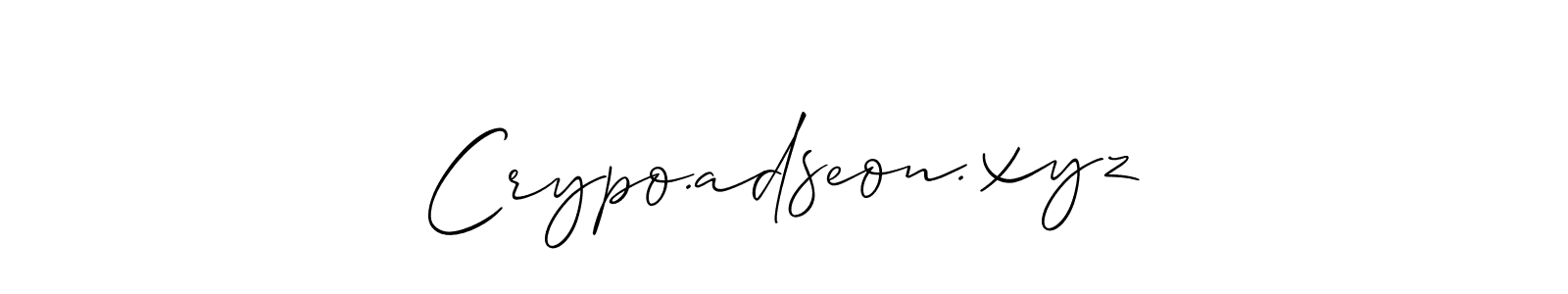 Allison_Script is a professional signature style that is perfect for those who want to add a touch of class to their signature. It is also a great choice for those who want to make their signature more unique. Get Crypo.adseon.xyz name to fancy signature for free. Crypo.adseon.xyz signature style 2 images and pictures png