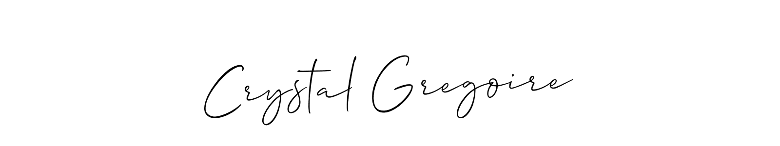 Also we have Crystal Gregoire name is the best signature style. Create professional handwritten signature collection using Allison_Script autograph style. Crystal Gregoire signature style 2 images and pictures png