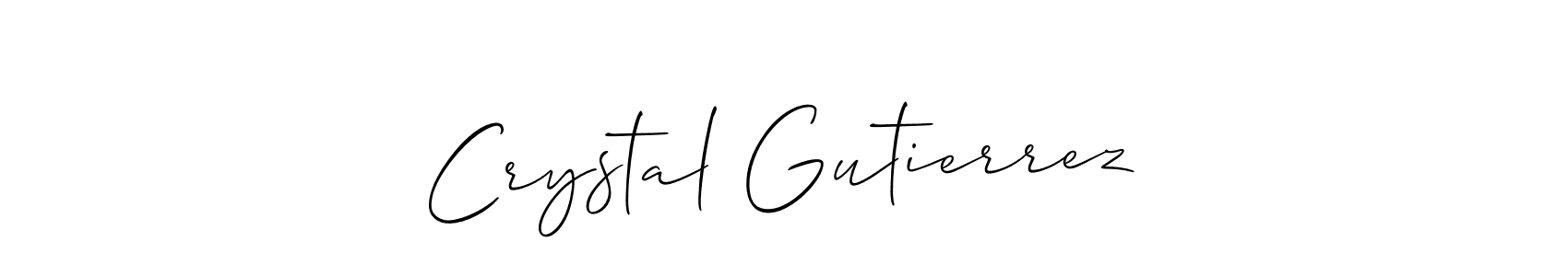 Make a beautiful signature design for name Crystal Gutierrez. With this signature (Allison_Script) style, you can create a handwritten signature for free. Crystal Gutierrez signature style 2 images and pictures png