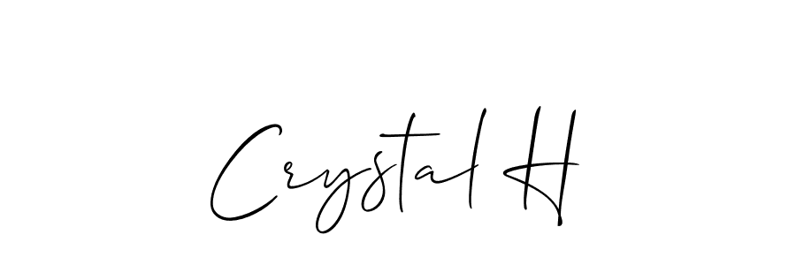 Crystal H stylish signature style. Best Handwritten Sign (Allison_Script) for my name. Handwritten Signature Collection Ideas for my name Crystal H. Crystal H signature style 2 images and pictures png