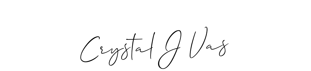 How to make Crystal J Vas signature? Allison_Script is a professional autograph style. Create handwritten signature for Crystal J Vas name. Crystal J Vas signature style 2 images and pictures png