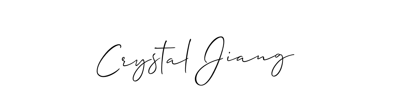 How to make Crystal Jiang name signature. Use Allison_Script style for creating short signs online. This is the latest handwritten sign. Crystal Jiang signature style 2 images and pictures png