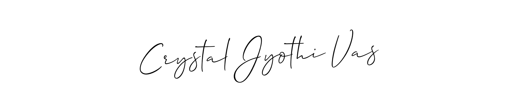 This is the best signature style for the Crystal Jyothi Vas name. Also you like these signature font (Allison_Script). Mix name signature. Crystal Jyothi Vas signature style 2 images and pictures png