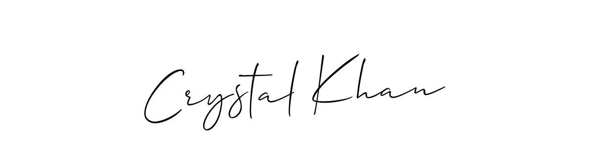 How to make Crystal Khan name signature. Use Allison_Script style for creating short signs online. This is the latest handwritten sign. Crystal Khan signature style 2 images and pictures png