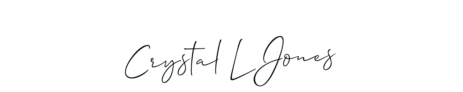 Crystal L Jones stylish signature style. Best Handwritten Sign (Allison_Script) for my name. Handwritten Signature Collection Ideas for my name Crystal L Jones. Crystal L Jones signature style 2 images and pictures png