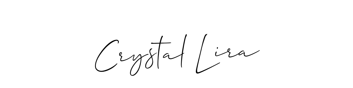How to Draw Crystal Lira signature style? Allison_Script is a latest design signature styles for name Crystal Lira. Crystal Lira signature style 2 images and pictures png