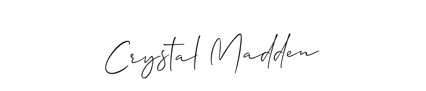 Use a signature maker to create a handwritten signature online. With this signature software, you can design (Allison_Script) your own signature for name Crystal Madden. Crystal Madden signature style 2 images and pictures png