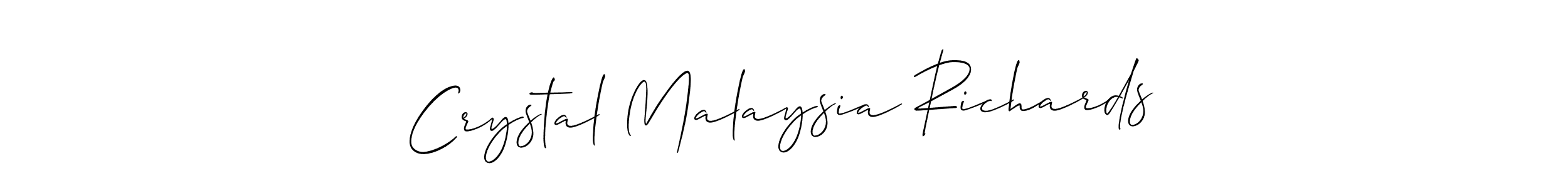 Check out images of Autograph of Crystal Malaysia Richards name. Actor Crystal Malaysia Richards Signature Style. Allison_Script is a professional sign style online. Crystal Malaysia Richards signature style 2 images and pictures png