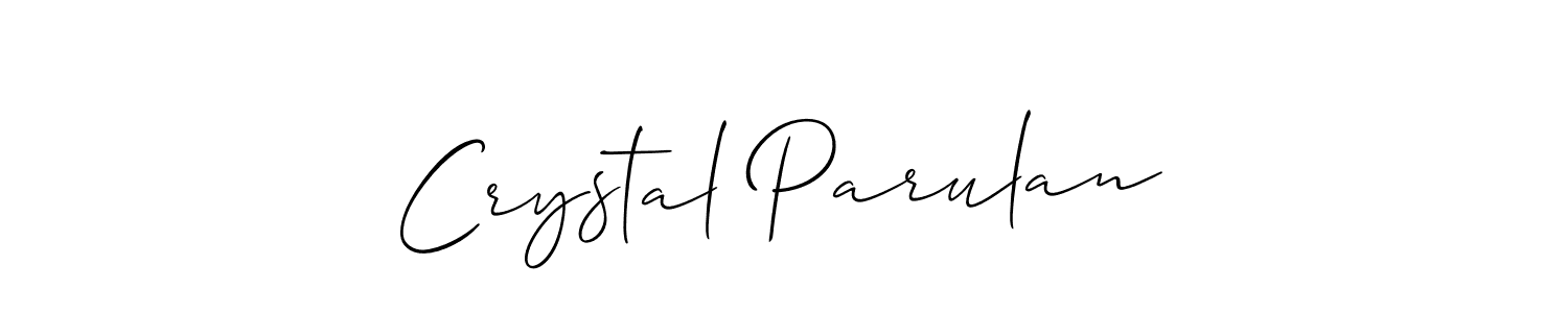 Make a short Crystal Parulan signature style. Manage your documents anywhere anytime using Allison_Script. Create and add eSignatures, submit forms, share and send files easily. Crystal Parulan signature style 2 images and pictures png
