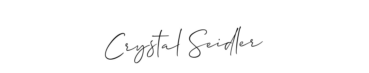 Make a beautiful signature design for name Crystal Seidler. With this signature (Allison_Script) style, you can create a handwritten signature for free. Crystal Seidler signature style 2 images and pictures png