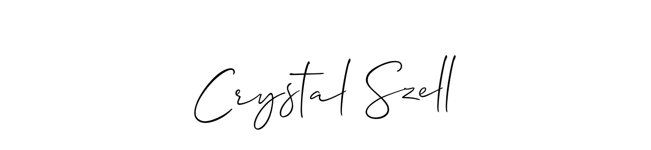 The best way (Allison_Script) to make a short signature is to pick only two or three words in your name. The name Crystal Szell include a total of six letters. For converting this name. Crystal Szell signature style 2 images and pictures png