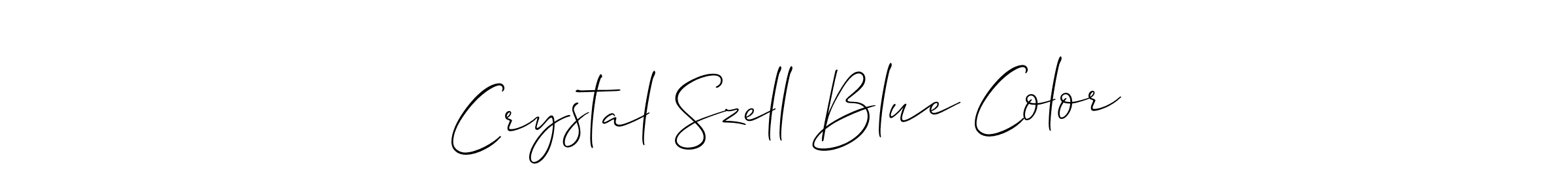 Design your own signature with our free online signature maker. With this signature software, you can create a handwritten (Allison_Script) signature for name Crystal Szell Blue Color. Crystal Szell Blue Color signature style 2 images and pictures png