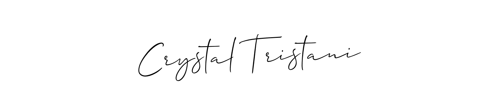 Also You can easily find your signature by using the search form. We will create Crystal Tristani name handwritten signature images for you free of cost using Allison_Script sign style. Crystal Tristani signature style 2 images and pictures png