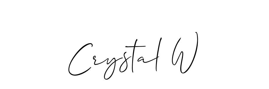 Also we have Crystal W name is the best signature style. Create professional handwritten signature collection using Allison_Script autograph style. Crystal W signature style 2 images and pictures png