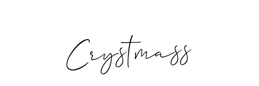 Make a beautiful signature design for name Crystmass. With this signature (Allison_Script) style, you can create a handwritten signature for free. Crystmass signature style 2 images and pictures png
