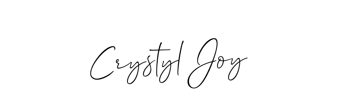 You should practise on your own different ways (Allison_Script) to write your name (Crystyl Joy) in signature. don't let someone else do it for you. Crystyl Joy signature style 2 images and pictures png