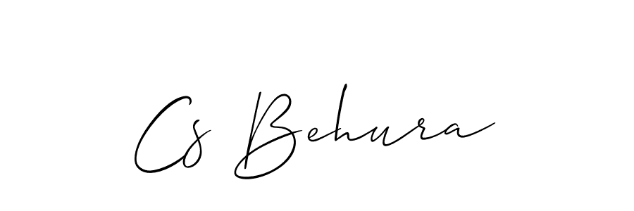 Also we have Cs Behura name is the best signature style. Create professional handwritten signature collection using Allison_Script autograph style. Cs Behura signature style 2 images and pictures png