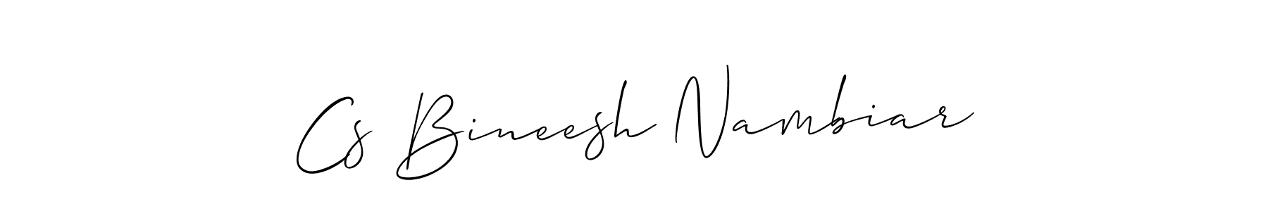 Once you've used our free online signature maker to create your best signature Allison_Script style, it's time to enjoy all of the benefits that Cs Bineesh Nambiar name signing documents. Cs Bineesh Nambiar signature style 2 images and pictures png