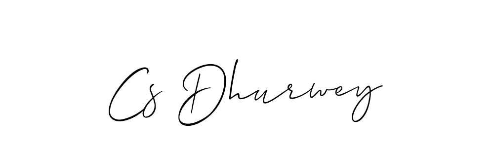 Use a signature maker to create a handwritten signature online. With this signature software, you can design (Allison_Script) your own signature for name Cs Dhurwey. Cs Dhurwey signature style 2 images and pictures png