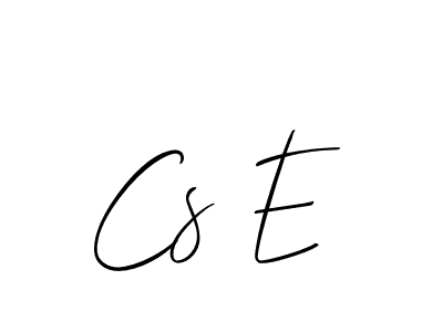 Create a beautiful signature design for name Cs E. With this signature (Allison_Script) fonts, you can make a handwritten signature for free. Cs E signature style 2 images and pictures png