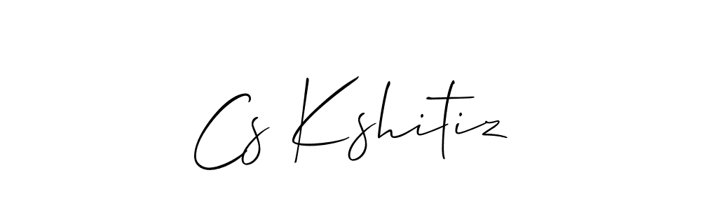 Also You can easily find your signature by using the search form. We will create Cs Kshitiz name handwritten signature images for you free of cost using Allison_Script sign style. Cs Kshitiz signature style 2 images and pictures png