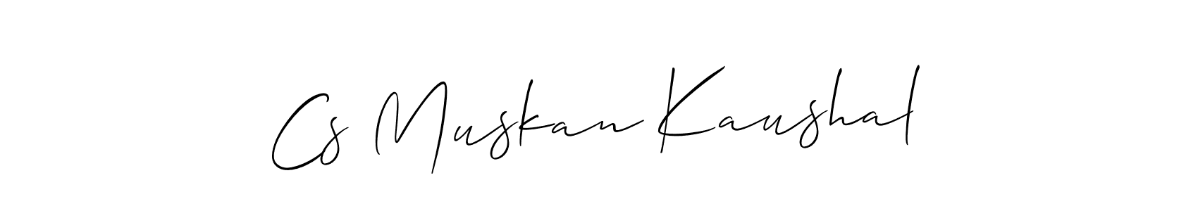 Make a beautiful signature design for name Cs Muskan Kaushal. With this signature (Allison_Script) style, you can create a handwritten signature for free. Cs Muskan Kaushal signature style 2 images and pictures png