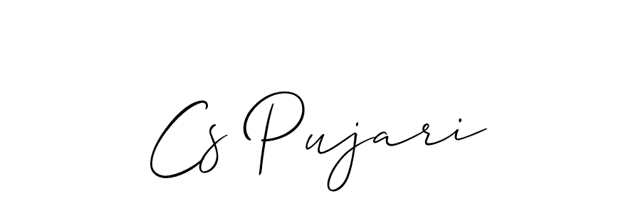 Use a signature maker to create a handwritten signature online. With this signature software, you can design (Allison_Script) your own signature for name Cs Pujari. Cs Pujari signature style 2 images and pictures png