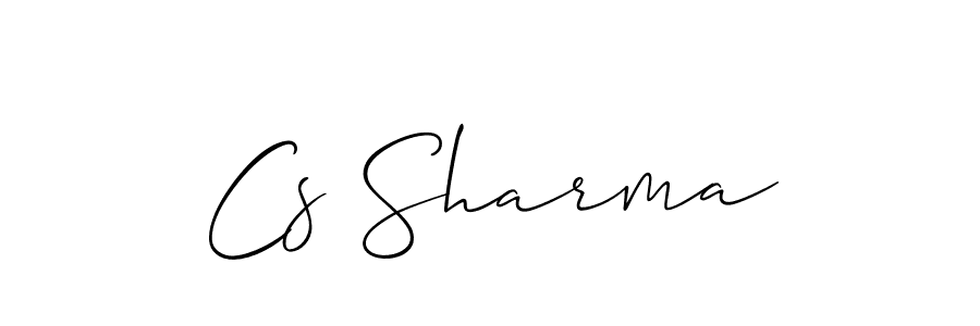 Make a short Cs Sharma signature style. Manage your documents anywhere anytime using Allison_Script. Create and add eSignatures, submit forms, share and send files easily. Cs Sharma signature style 2 images and pictures png