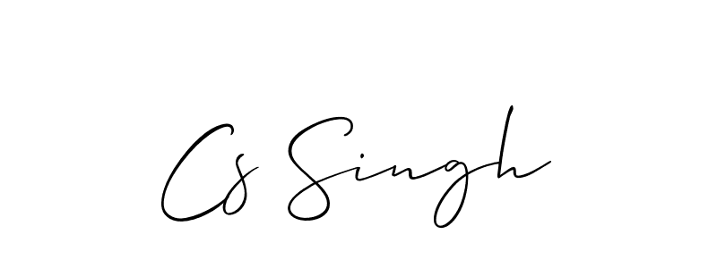 Allison_Script is a professional signature style that is perfect for those who want to add a touch of class to their signature. It is also a great choice for those who want to make their signature more unique. Get Cs Singh name to fancy signature for free. Cs Singh signature style 2 images and pictures png