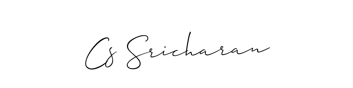 You can use this online signature creator to create a handwritten signature for the name Cs Sricharan. This is the best online autograph maker. Cs Sricharan signature style 2 images and pictures png