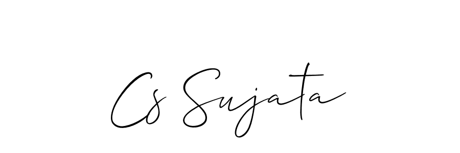Create a beautiful signature design for name Cs Sujata. With this signature (Allison_Script) fonts, you can make a handwritten signature for free. Cs Sujata signature style 2 images and pictures png