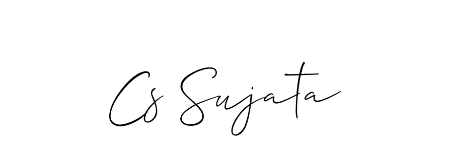 Similarly Allison_Script is the best handwritten signature design. Signature creator online .You can use it as an online autograph creator for name Cs Sujata. Cs Sujata signature style 2 images and pictures png