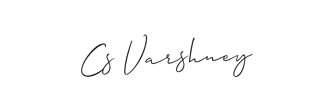 Cs Varshney stylish signature style. Best Handwritten Sign (Allison_Script) for my name. Handwritten Signature Collection Ideas for my name Cs Varshney. Cs Varshney signature style 2 images and pictures png