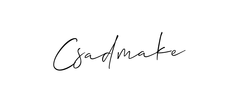 How to Draw Csadmake signature style? Allison_Script is a latest design signature styles for name Csadmake. Csadmake signature style 2 images and pictures png