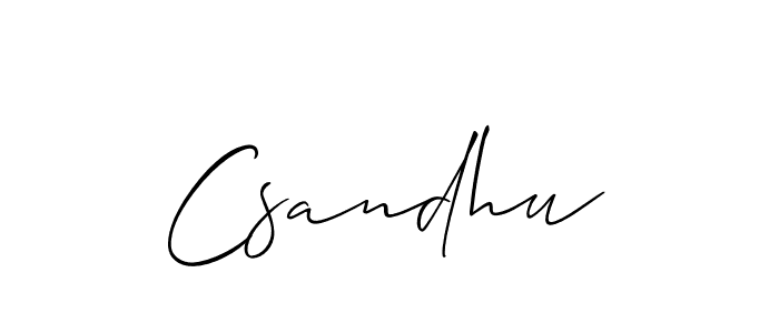 Allison_Script is a professional signature style that is perfect for those who want to add a touch of class to their signature. It is also a great choice for those who want to make their signature more unique. Get Csandhu name to fancy signature for free. Csandhu signature style 2 images and pictures png