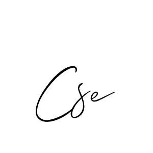 Design your own signature with our free online signature maker. With this signature software, you can create a handwritten (Allison_Script) signature for name Cse. Cse signature style 2 images and pictures png