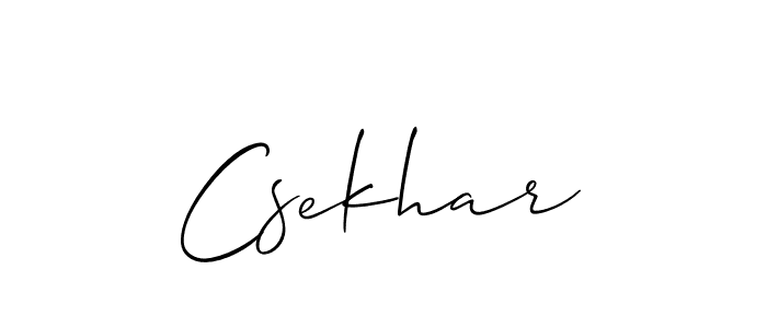 Make a short Csekhar signature style. Manage your documents anywhere anytime using Allison_Script. Create and add eSignatures, submit forms, share and send files easily. Csekhar signature style 2 images and pictures png