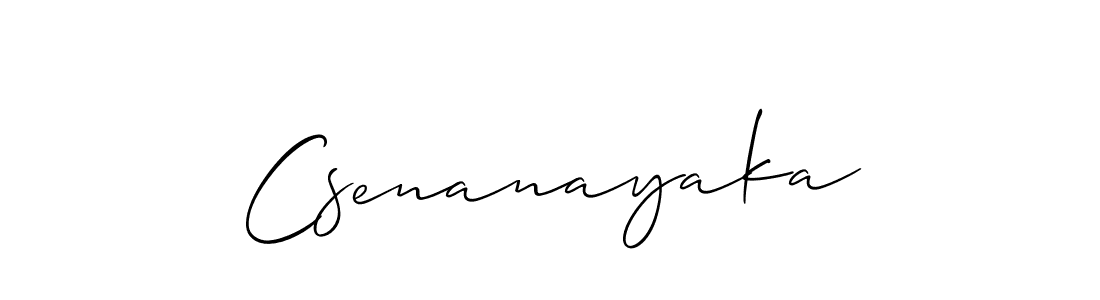 How to make Csenanayaka signature? Allison_Script is a professional autograph style. Create handwritten signature for Csenanayaka name. Csenanayaka signature style 2 images and pictures png